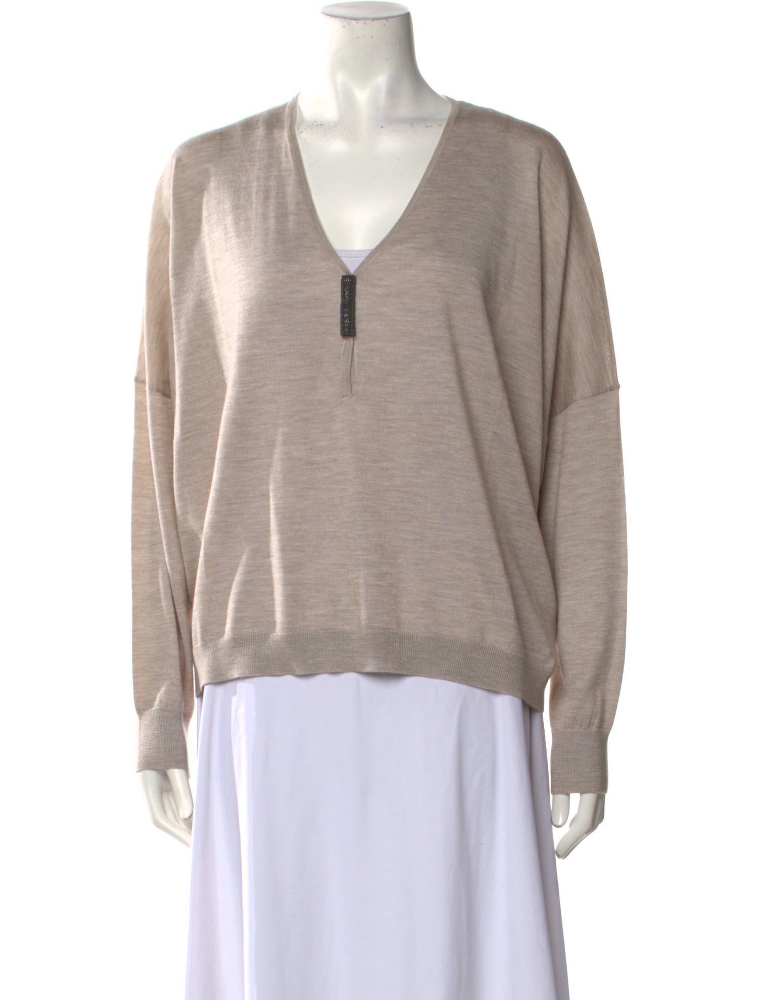 Brunello Cucinelli Cashmere V-Neck Sweater w/ Tags