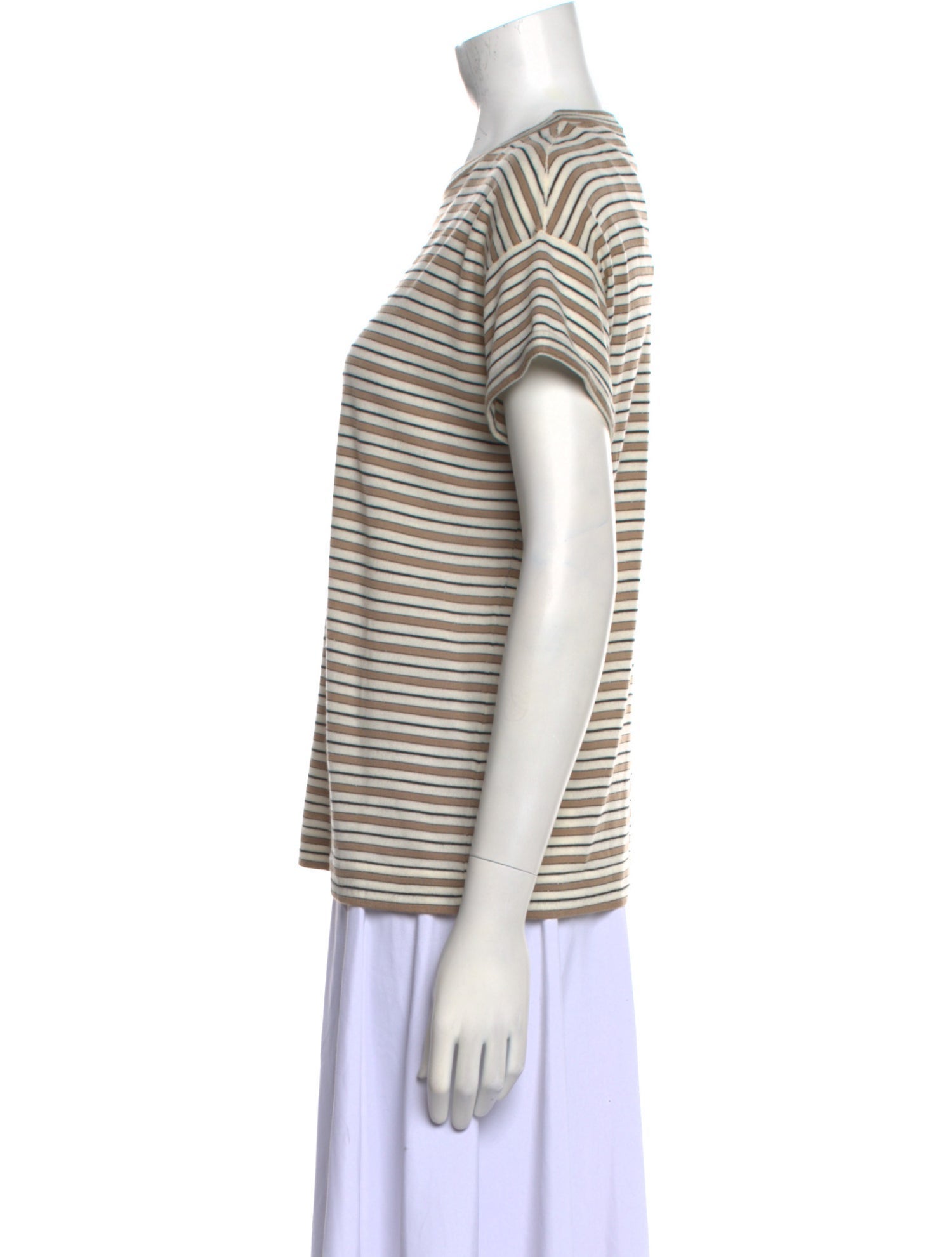 Brunello Cucinelli Virgin Wool Striped T-Shirt