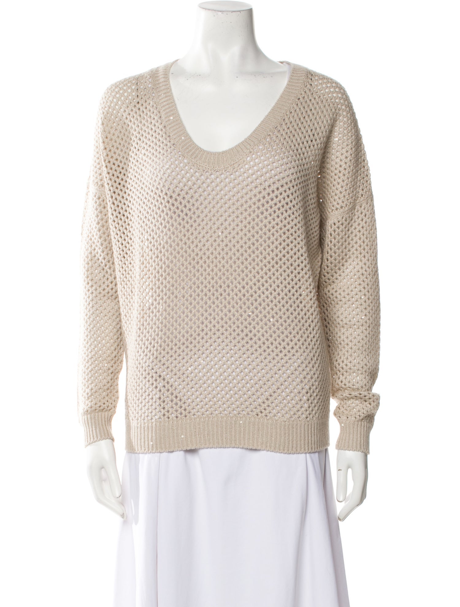 Brunello Cucinelli Cashmere Scoop Neck Sweater w/ Tags