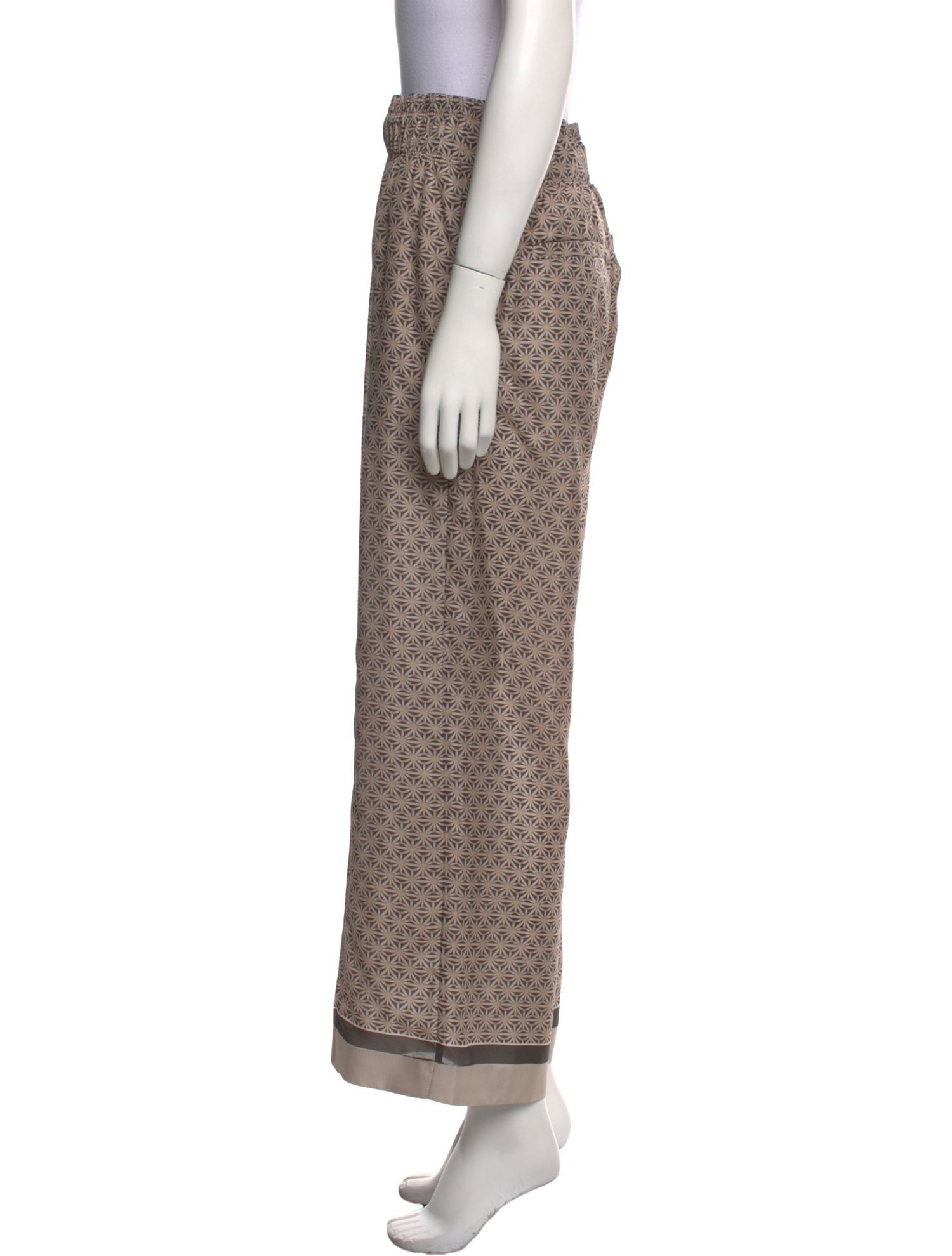 Brunello Cucinelli Silk Wide Leg Pants