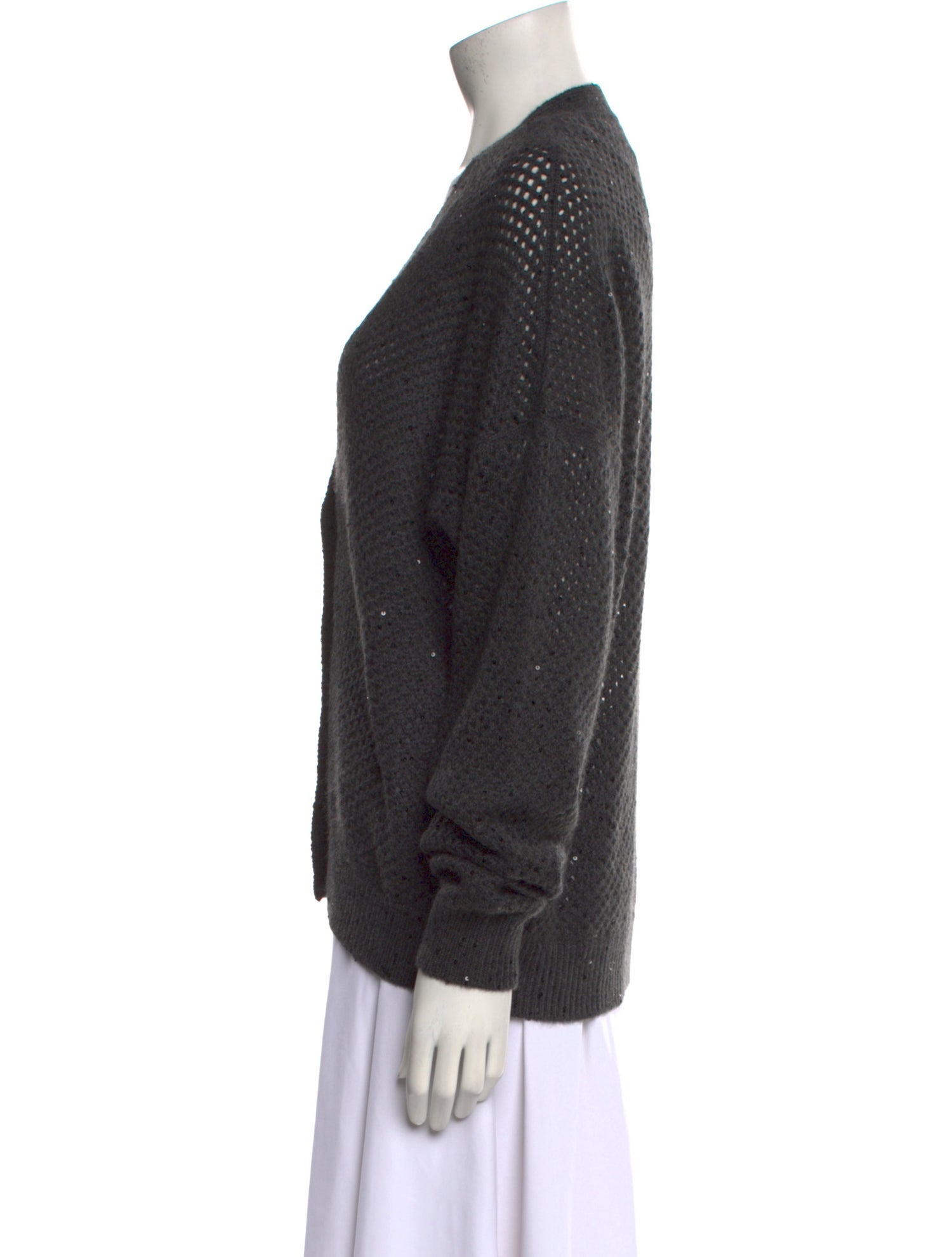 Brunello Cucinelli Cashmere Plunge Neckline Sweater