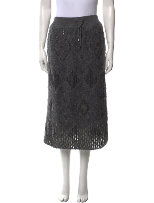 Brunello Cucinelli Mohair Midi Length Skirt