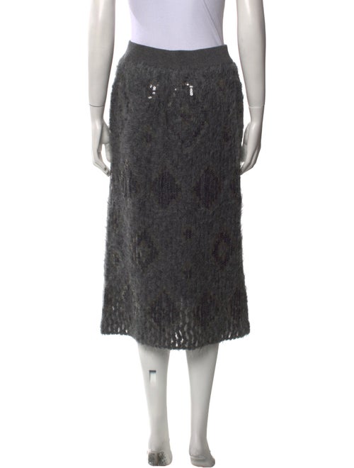 Brunello Cucinelli Mohair Midi Length Skirt