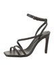 Brunello Cucinelli Leather Beaded Accents Sandals