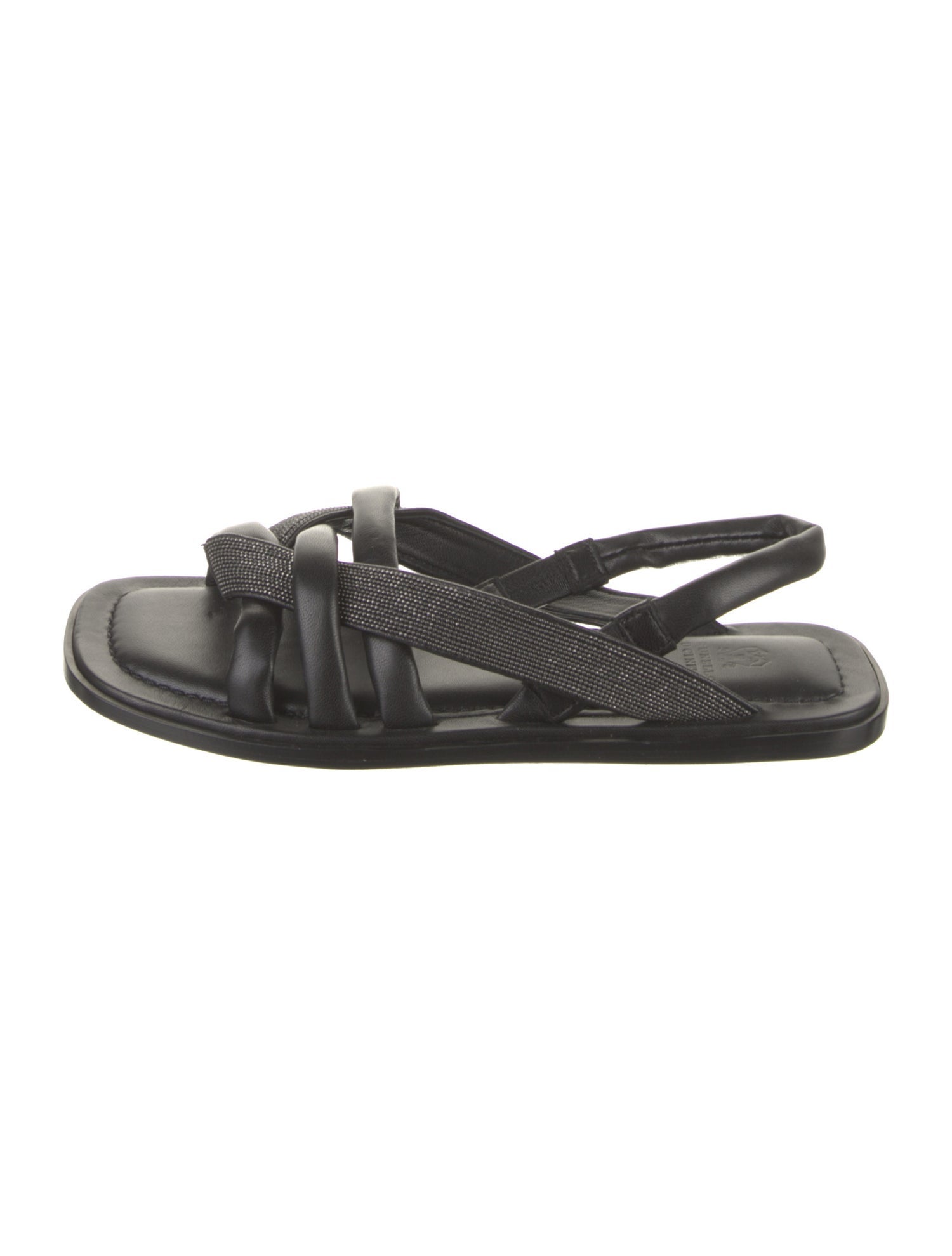 Brunello Cucinelli Leather Slingback Sandals