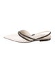 Brunello Cucinelli Leather Beaded Accents Slides