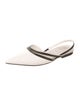 Brunello Cucinelli Leather Beaded Accents Slides
