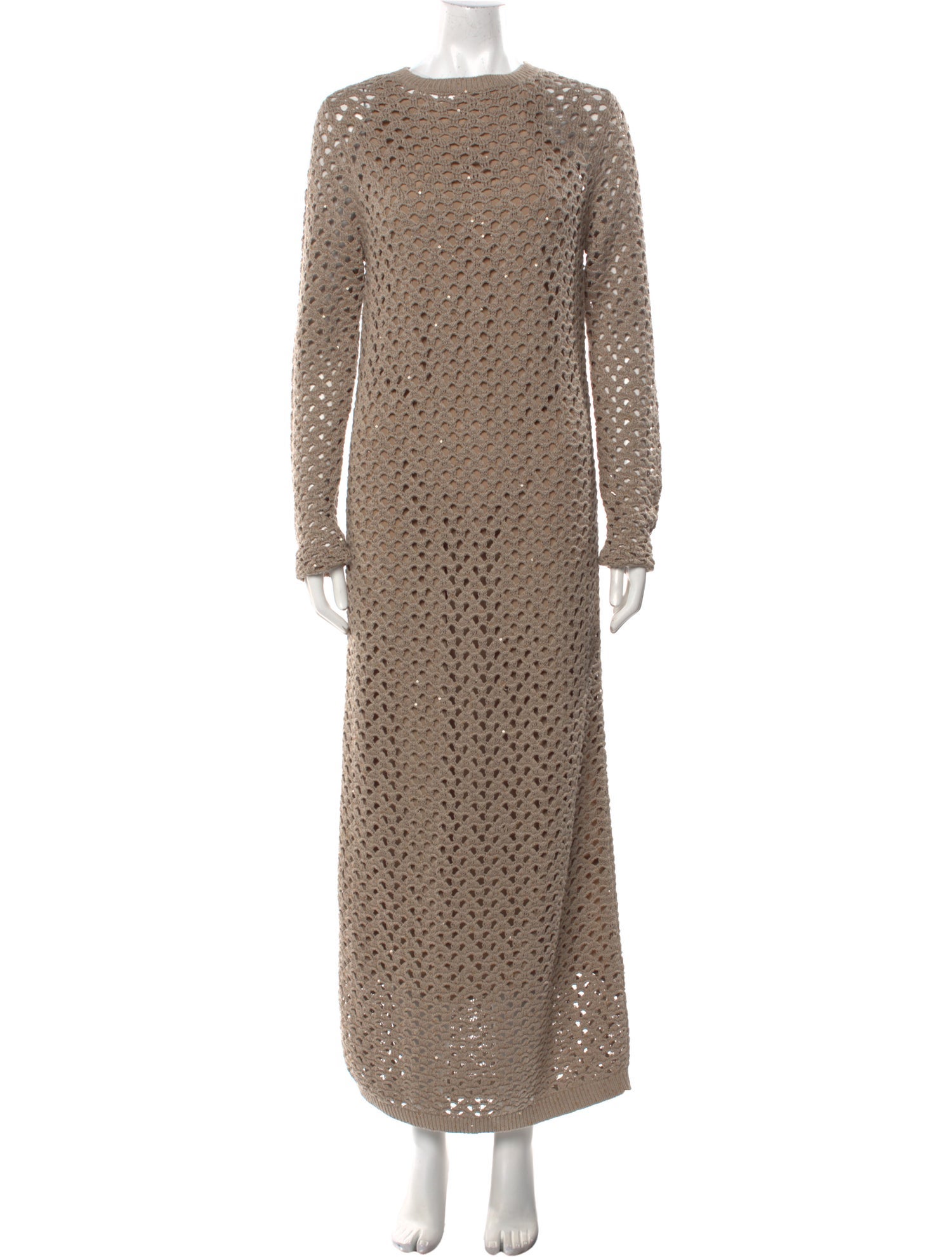 Brunello Cucinelli Bateau Neckline Long Dress