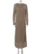 Brunello Cucinelli Crew Neck Long Dress