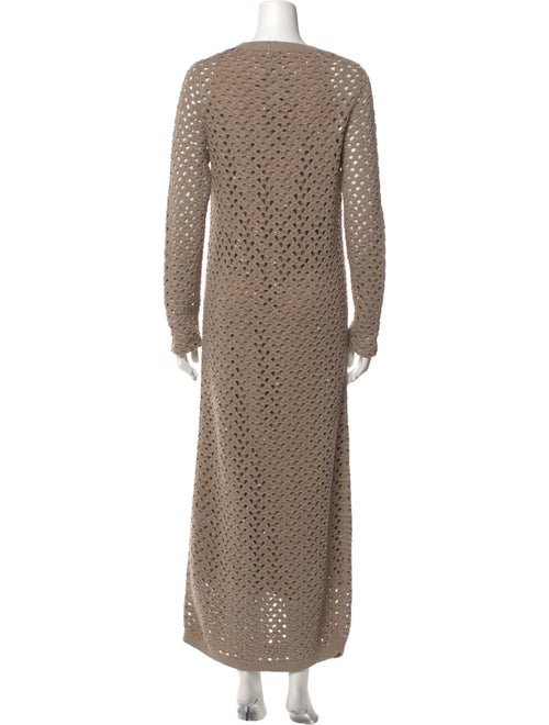 Brunello Cucinelli Crew Neck Long Dress