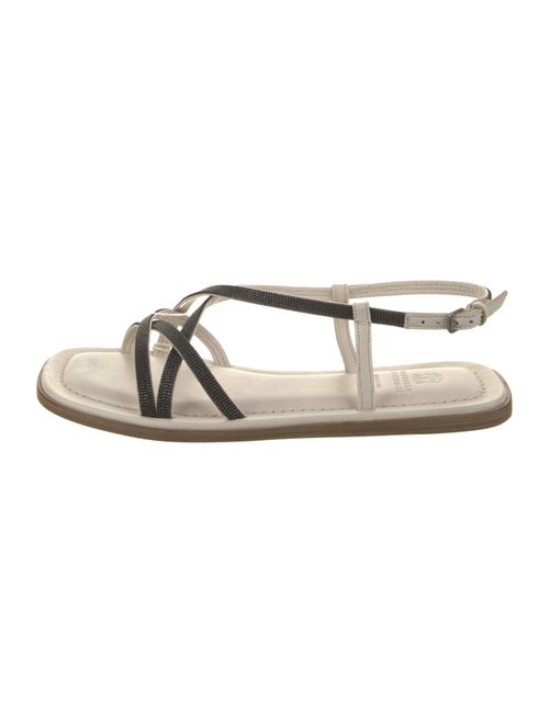 Brunello Cucinelli Monili Leather Sandals