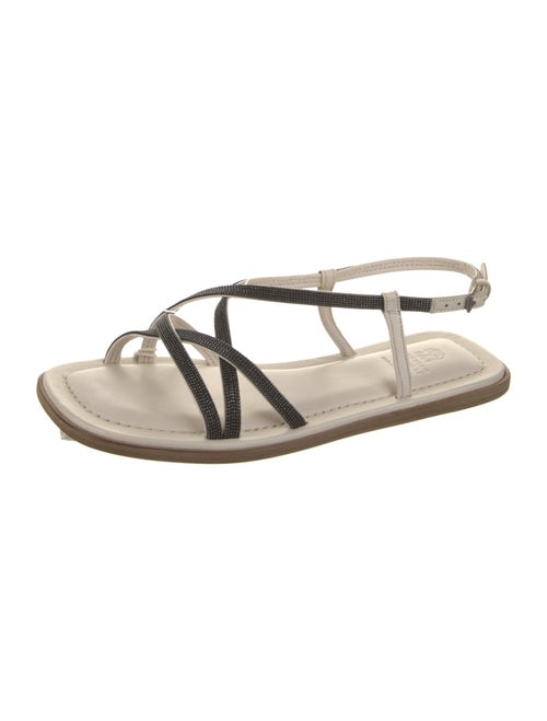 Brunello Cucinelli Monili Leather Sandals
