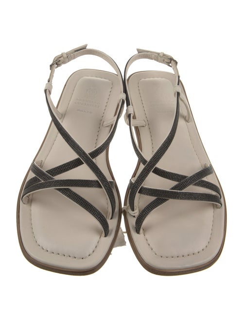 Brunello Cucinelli Monili Leather Sandals