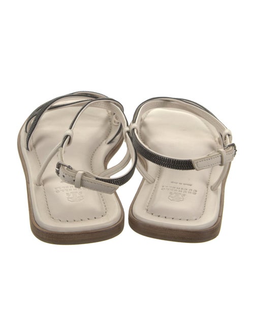 Brunello Cucinelli Monili Leather Sandals