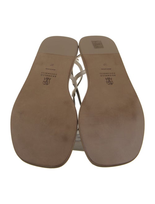 Brunello Cucinelli Monili Leather Sandals