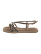 Brunello Cucinelli Monili Suede Sandals