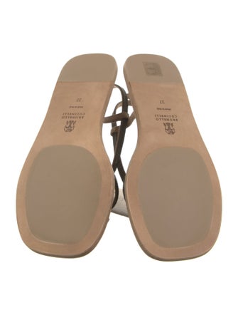 Brunello Cucinelli Monili Suede Sandals