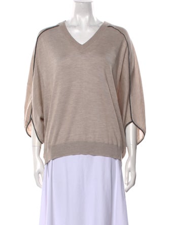 Brunello Cucinelli Cashmere V-Neck Sweatshirt