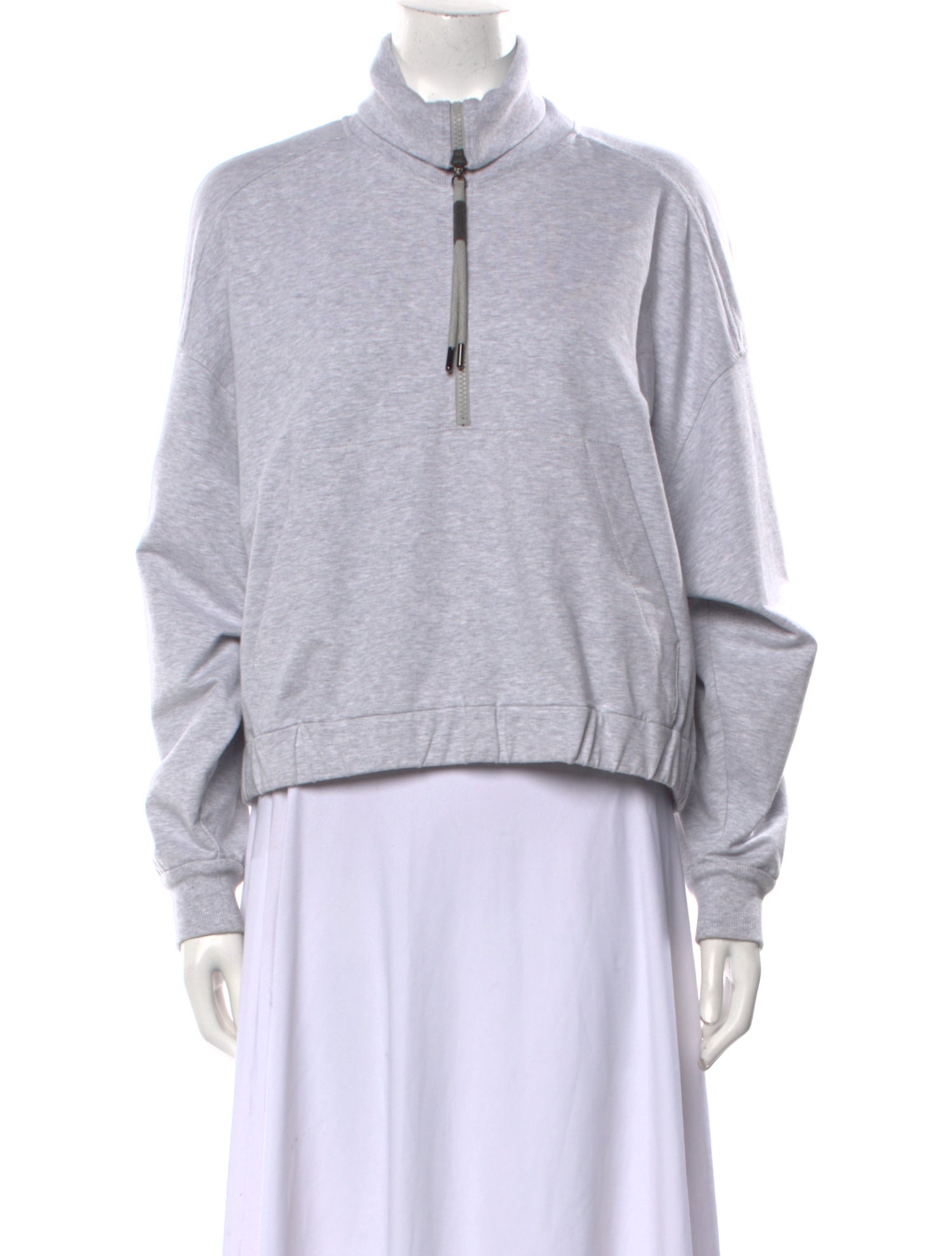 Brunello Cucinelli Mock Neck Long Sleeve Sweatshirt