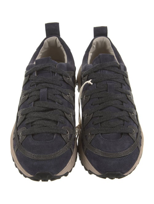 Brunello Cucinelli Monili Suede Athletic Sneakers