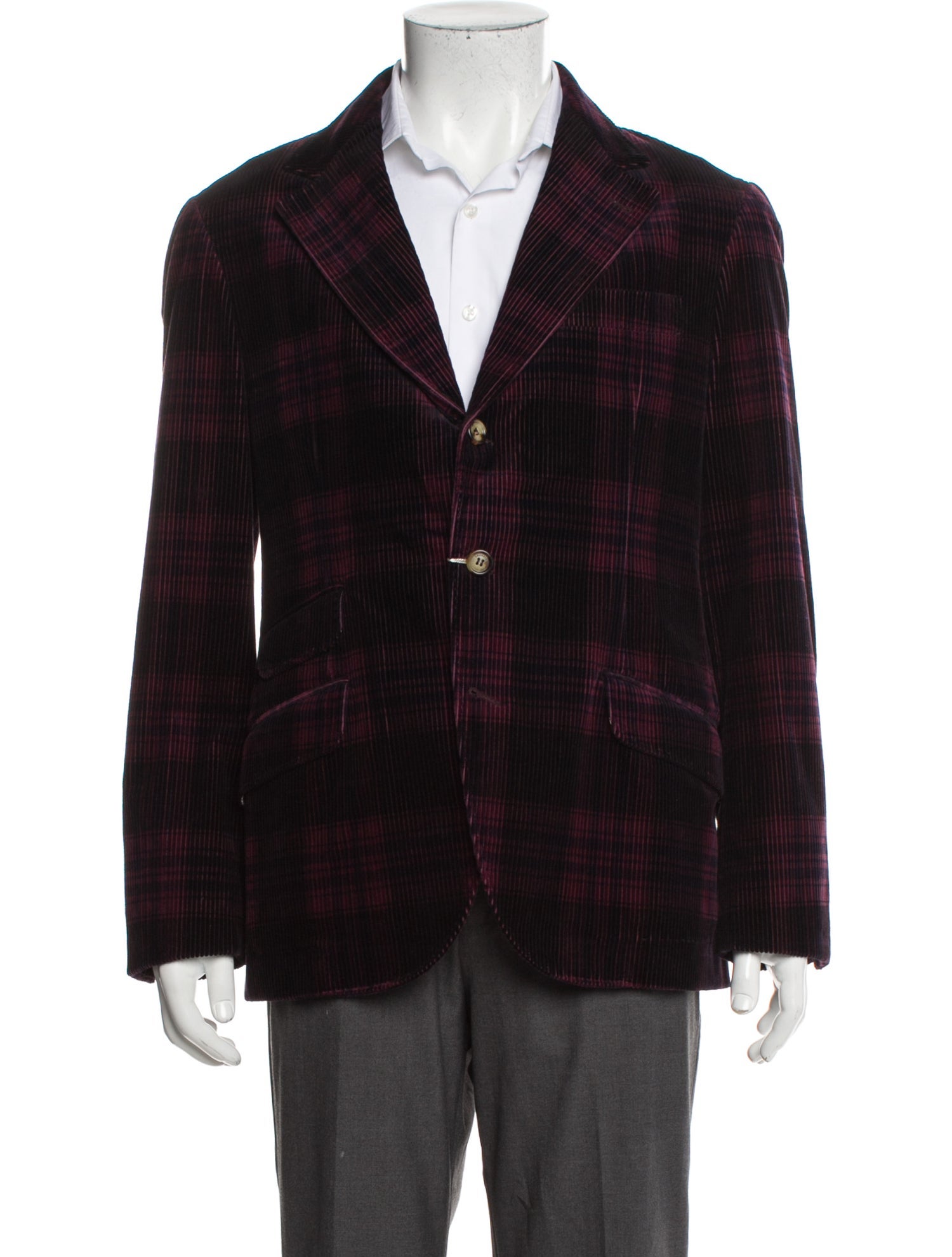 Brunello Cucinelli Plaid Print Blazer
