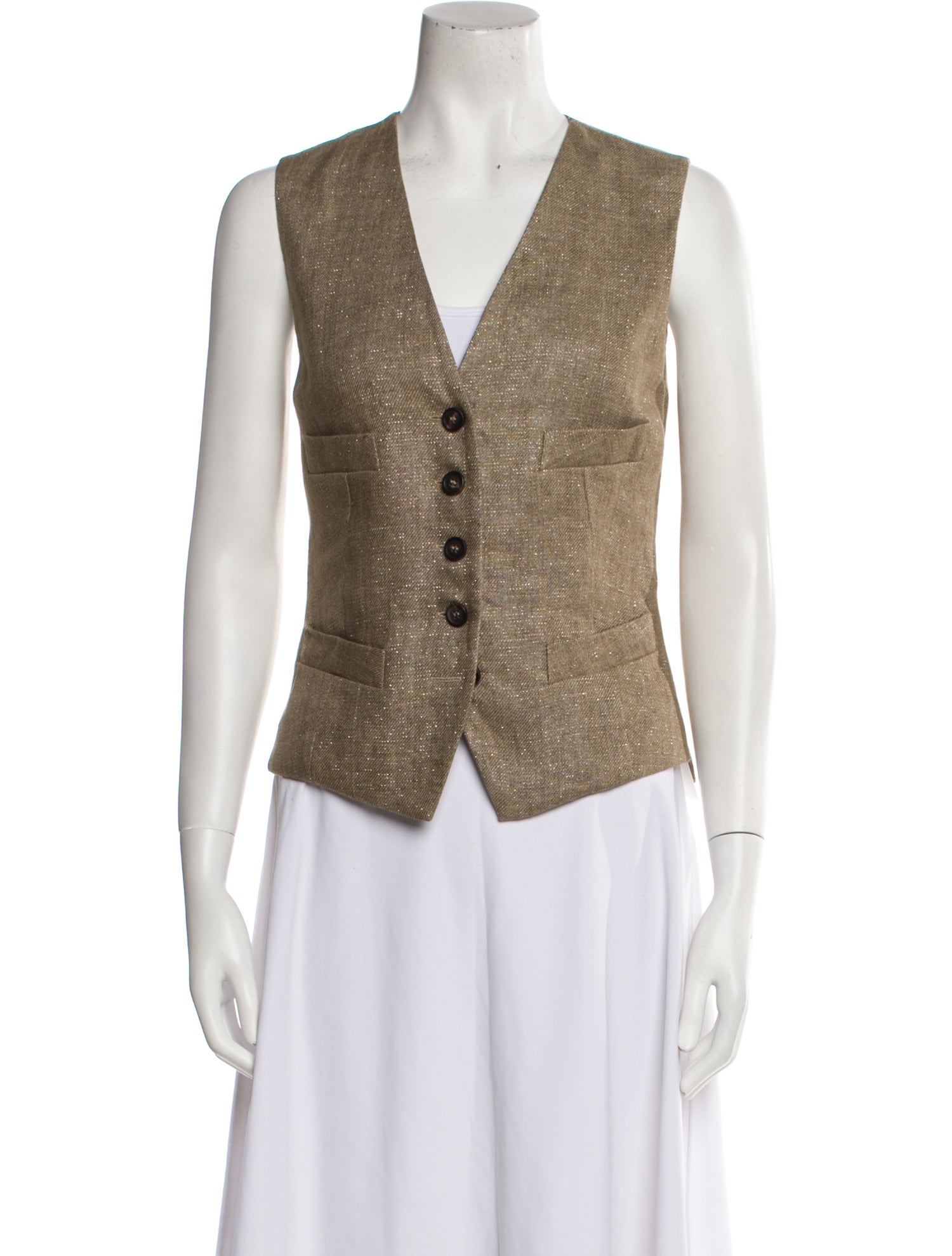 Brunello Cucinelli Linen Printed Vest