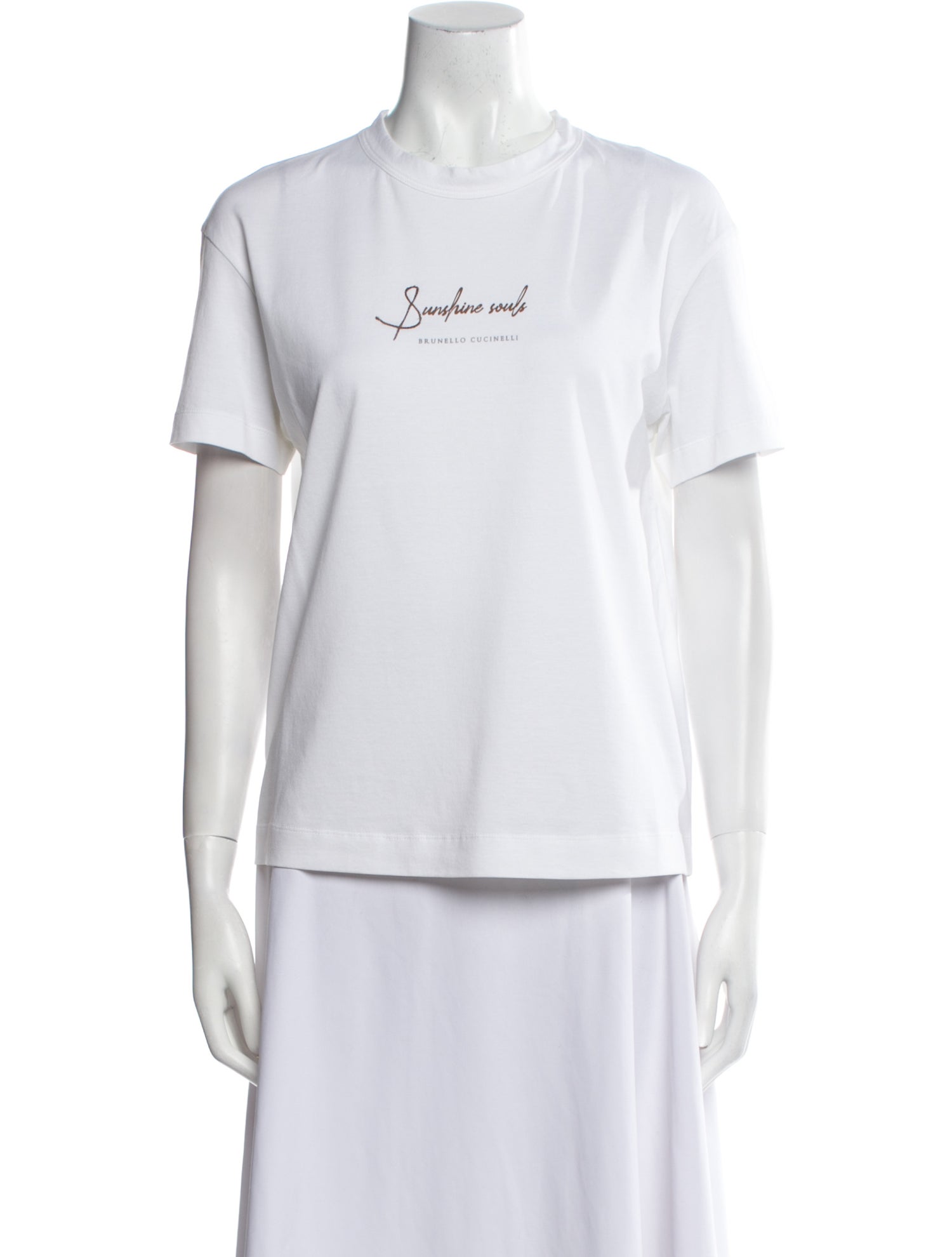 Brunello Cucinelli Graphic Print Crew Neck T-Shirt