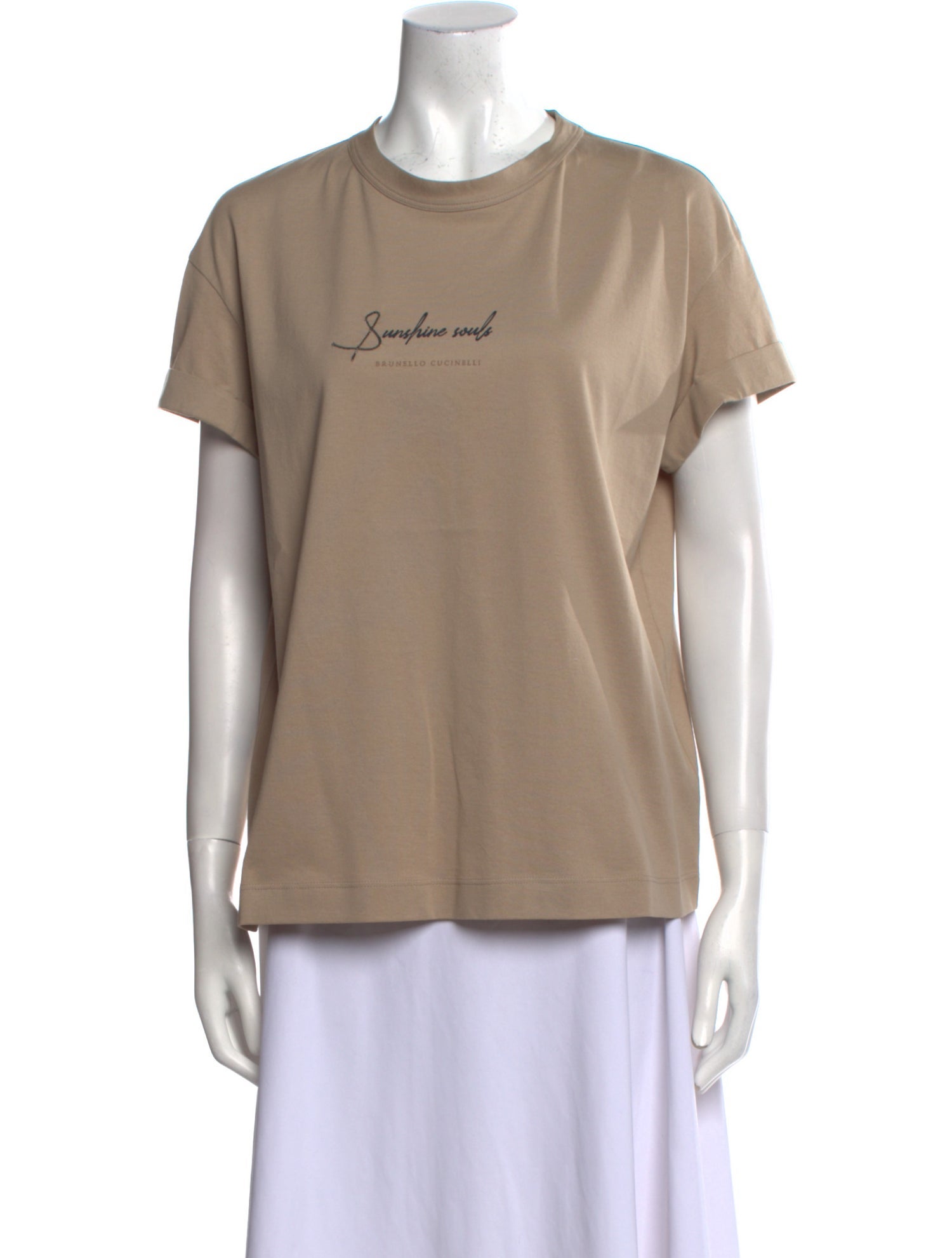 Brunello Cucinelli Graphic Print Crew Neck T-Shirt