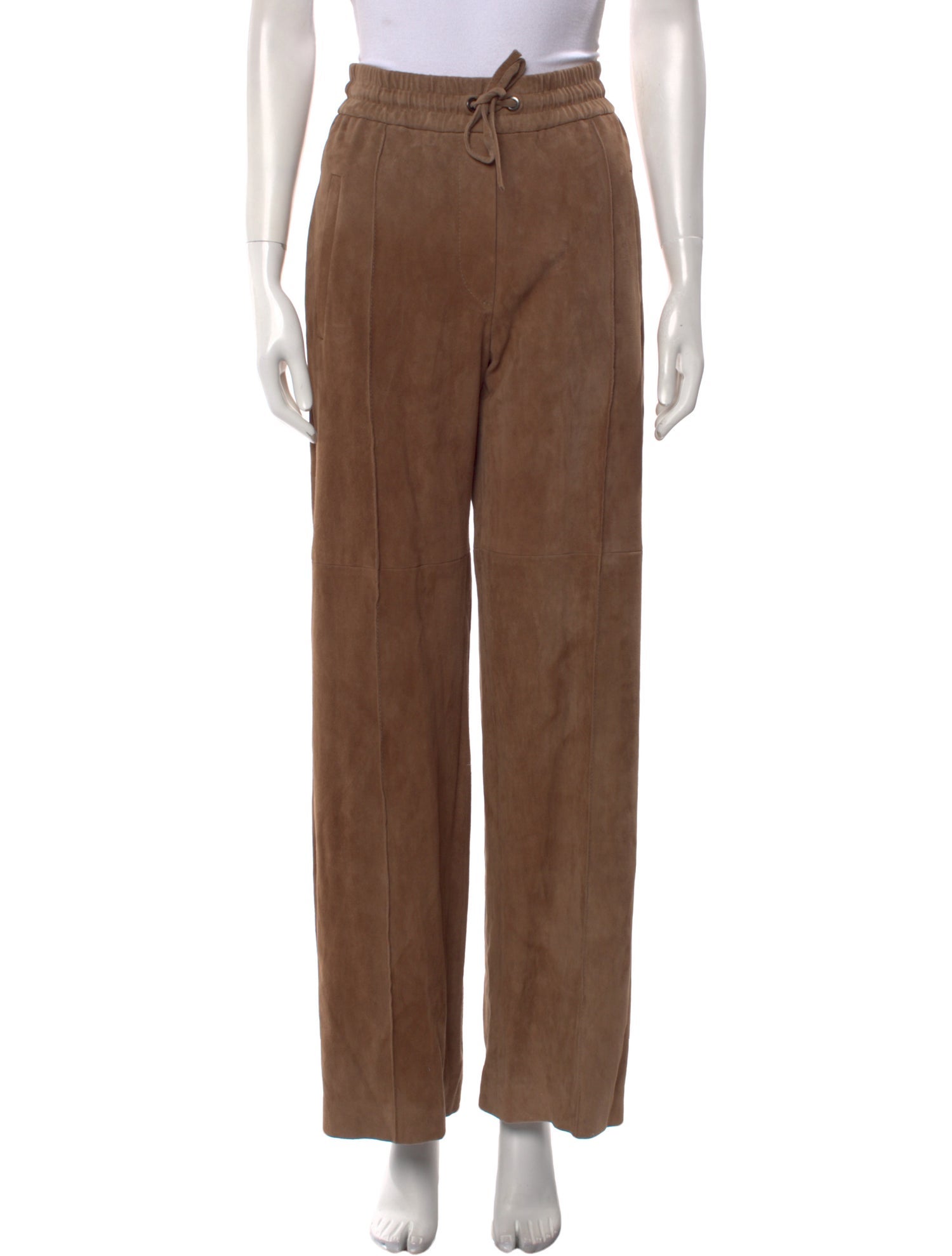 Brunello Cucinelli Leather Wide Leg Pants