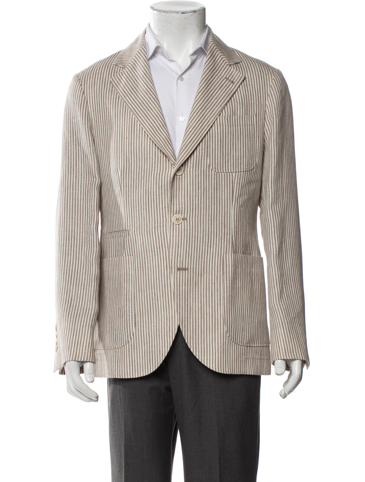 Brunello Cucinelli Linen Striped Blazer