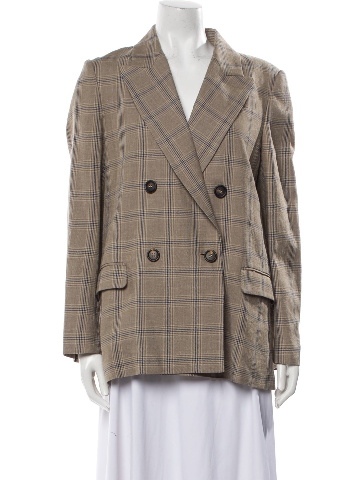 Brunello Cucinelli Plaid Print Blazer
