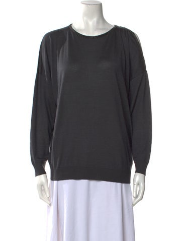 Brunello Cucinelli Tops Cashmere Scoop Neck Sweatshirt S