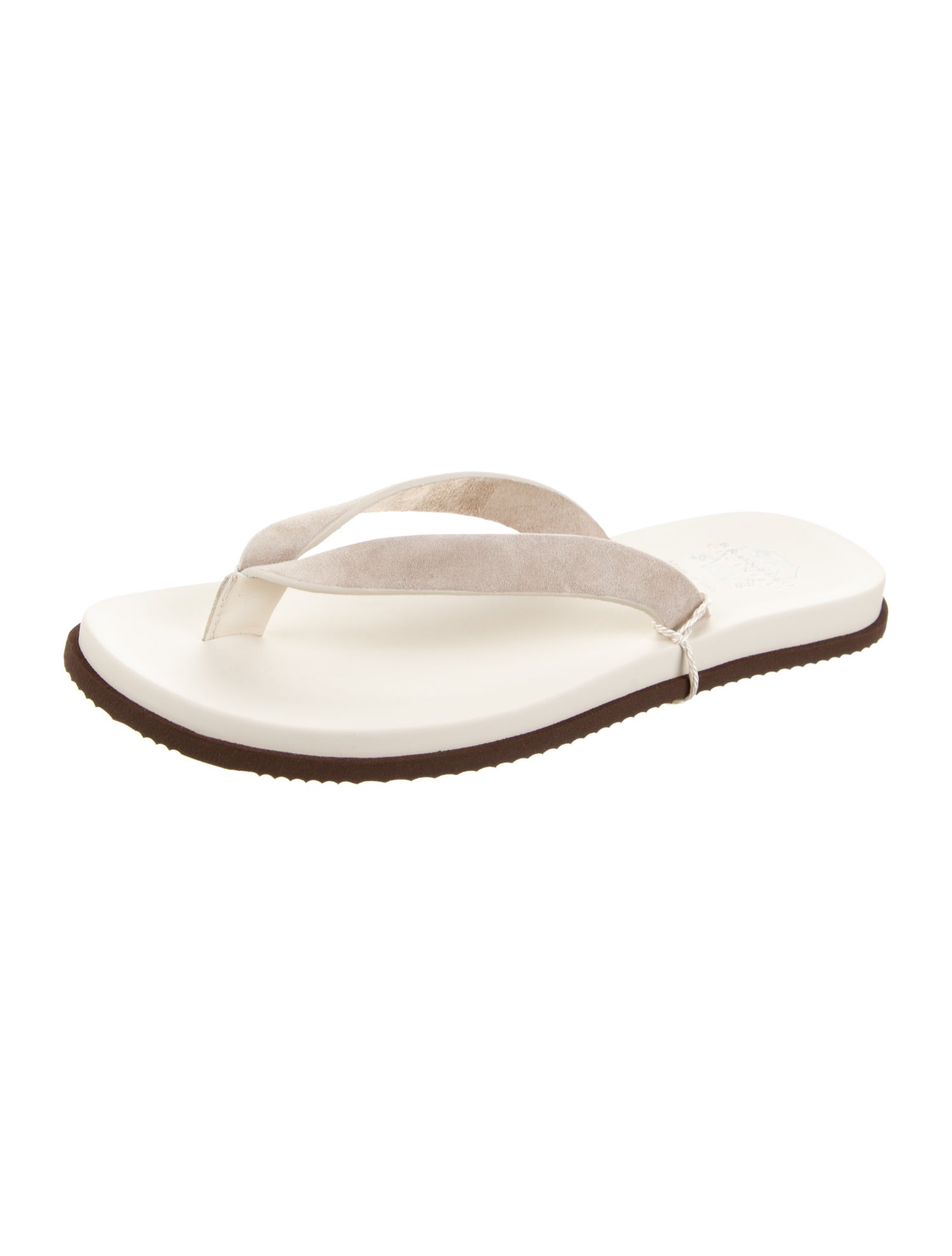 Brunello Cucinelli Suede Flip Flops w/ Tags