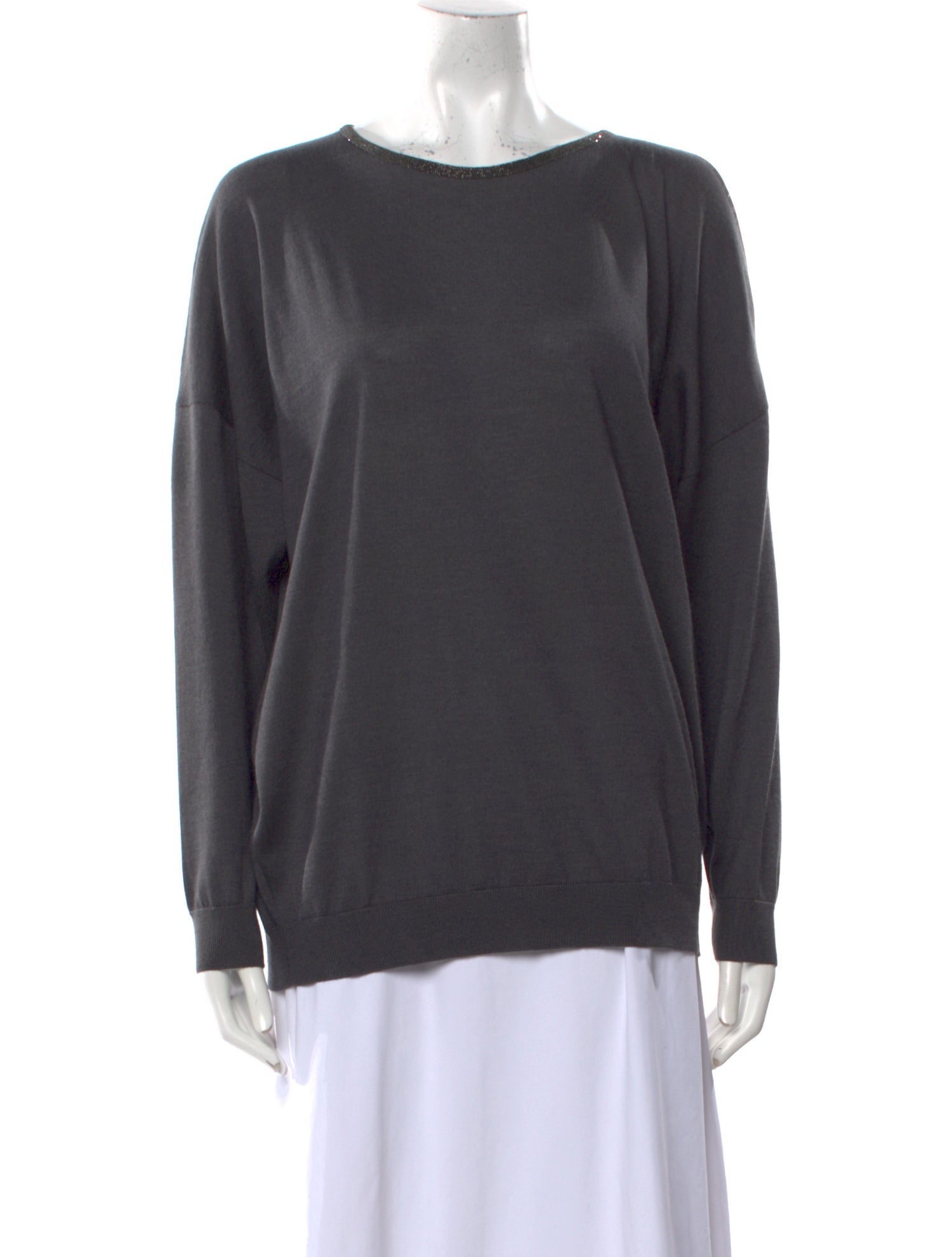 Brunello Cucinelli Cashmere Bateau Neckline Sweatshirt
