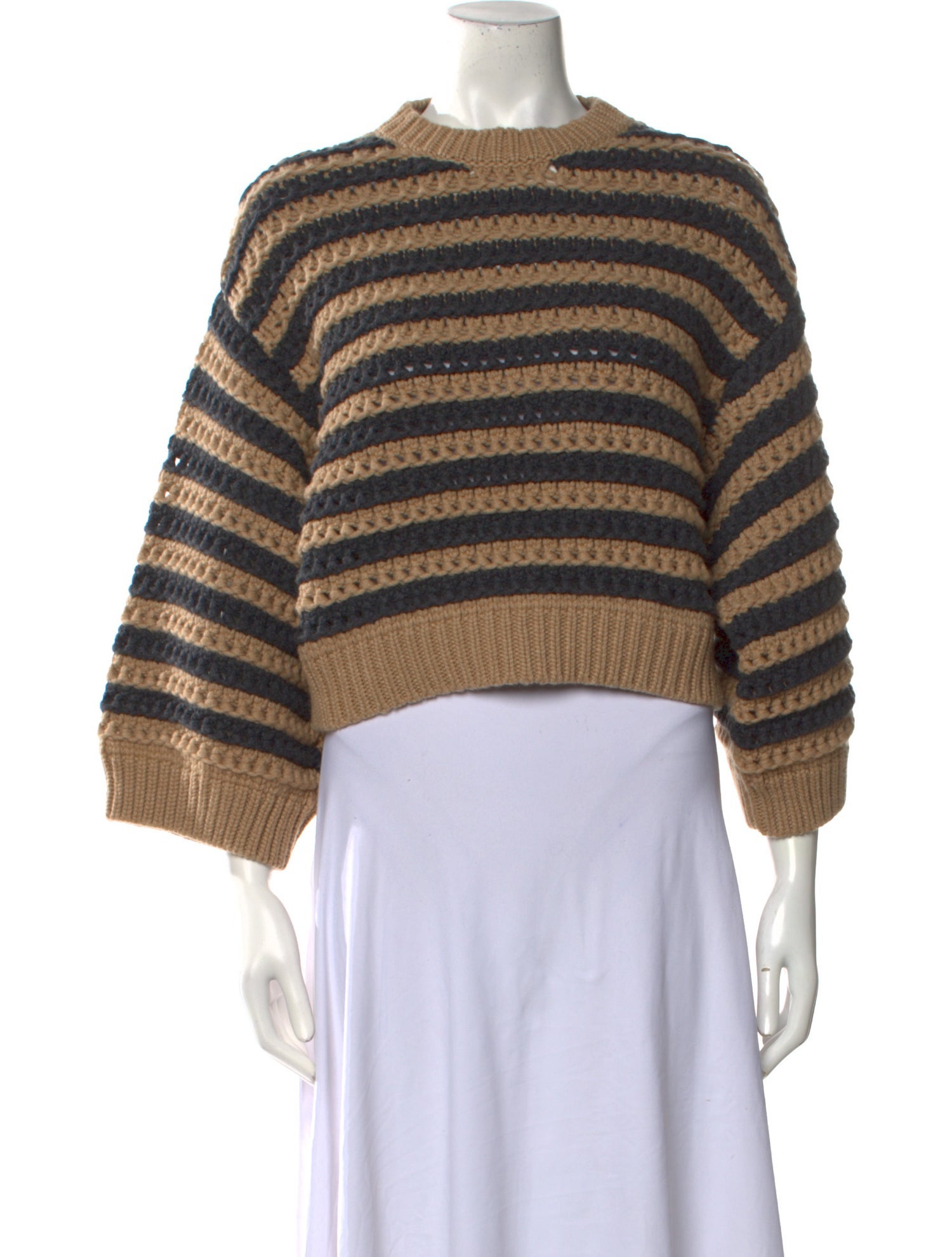 Brunello Cucinelli Virgin Wool Striped Sweater