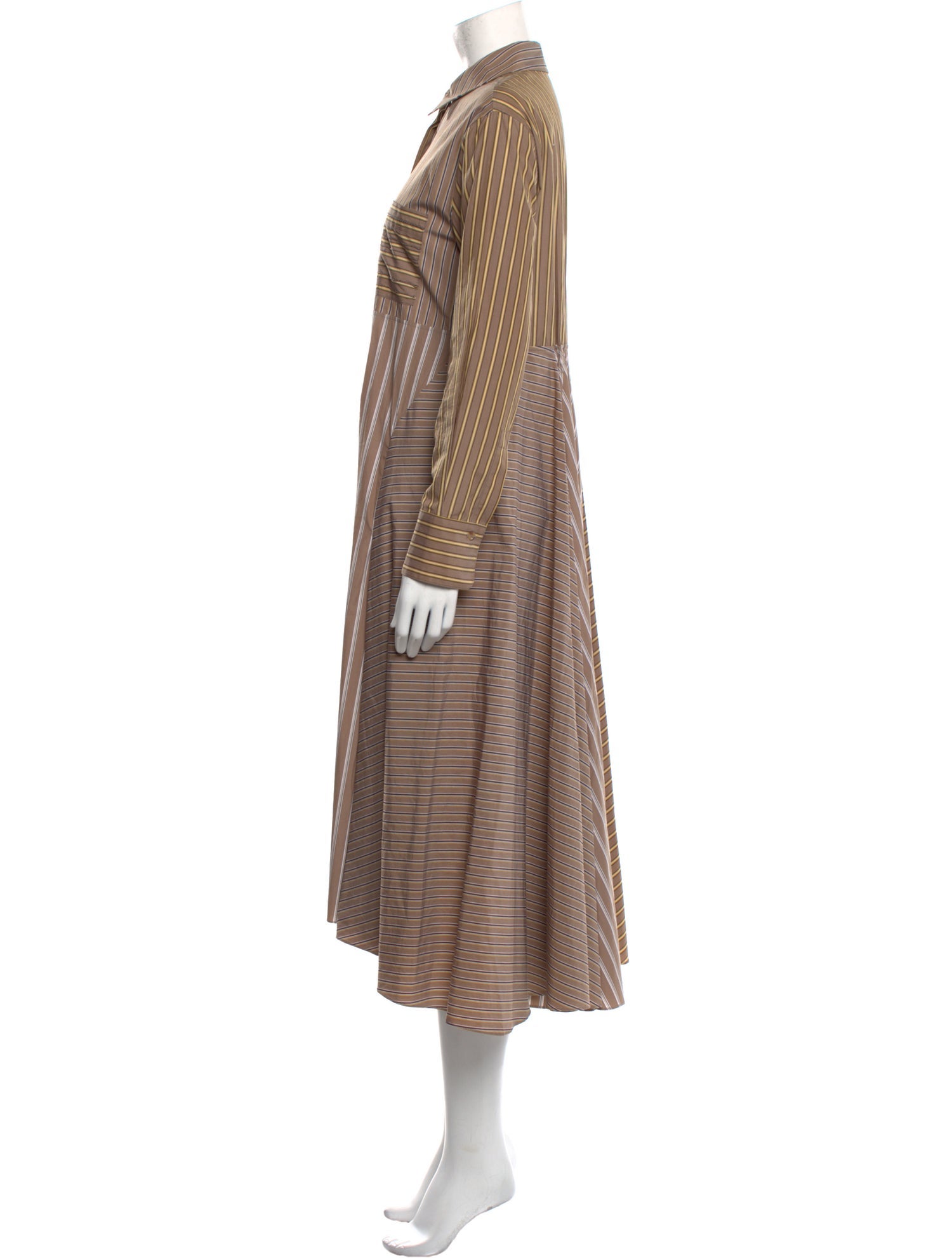 Brunello Cucinelli Striped Long Dress