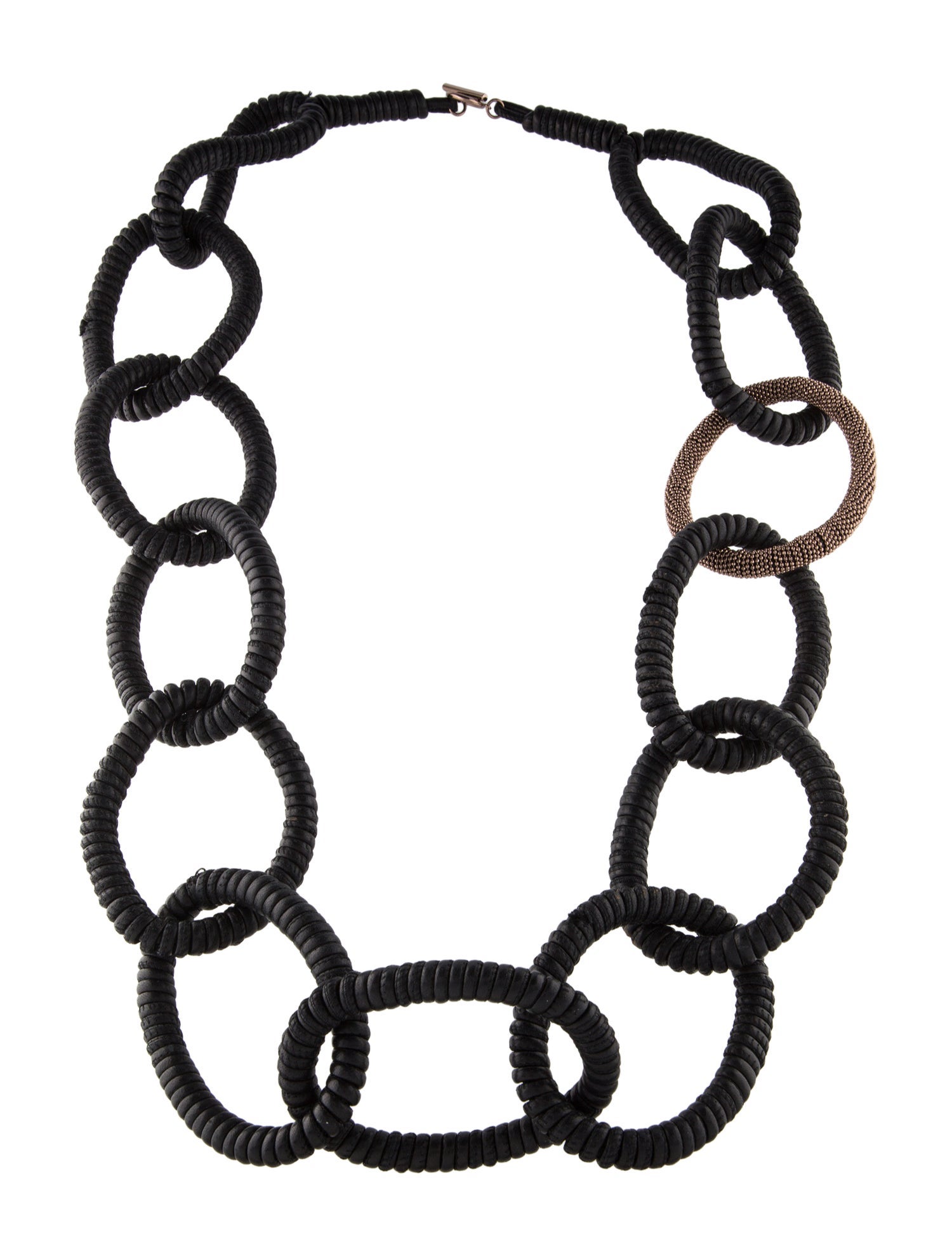 Brunello Cucinelli Leather Chain Necklace
