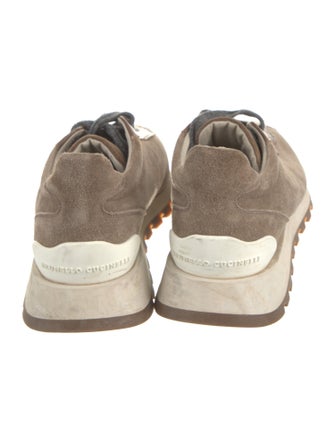 Brunello Cucinelli Suede Beaded Accents Sneakers