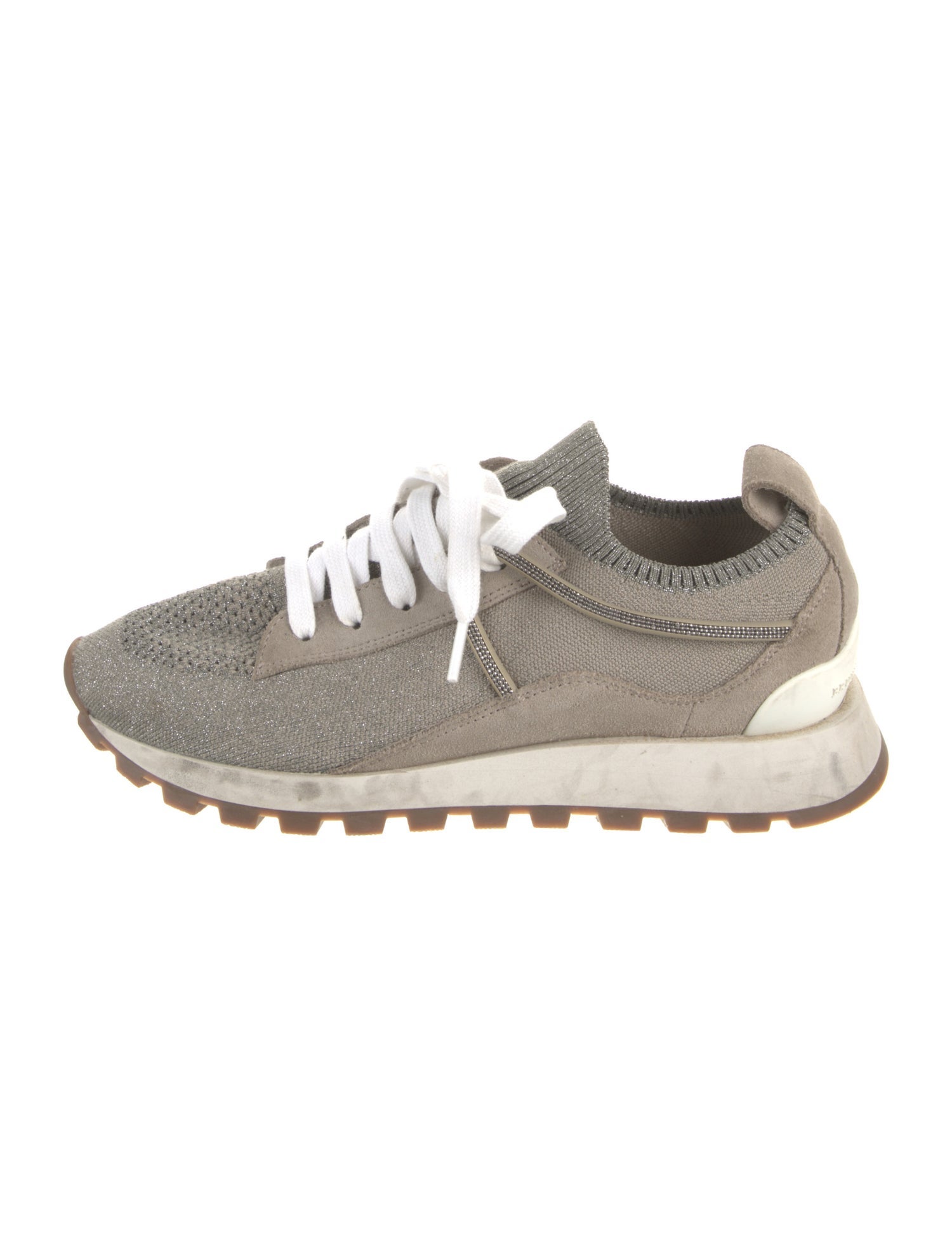 Brunello Cucinelli Monili Beaded Accents Athletic Sneakers