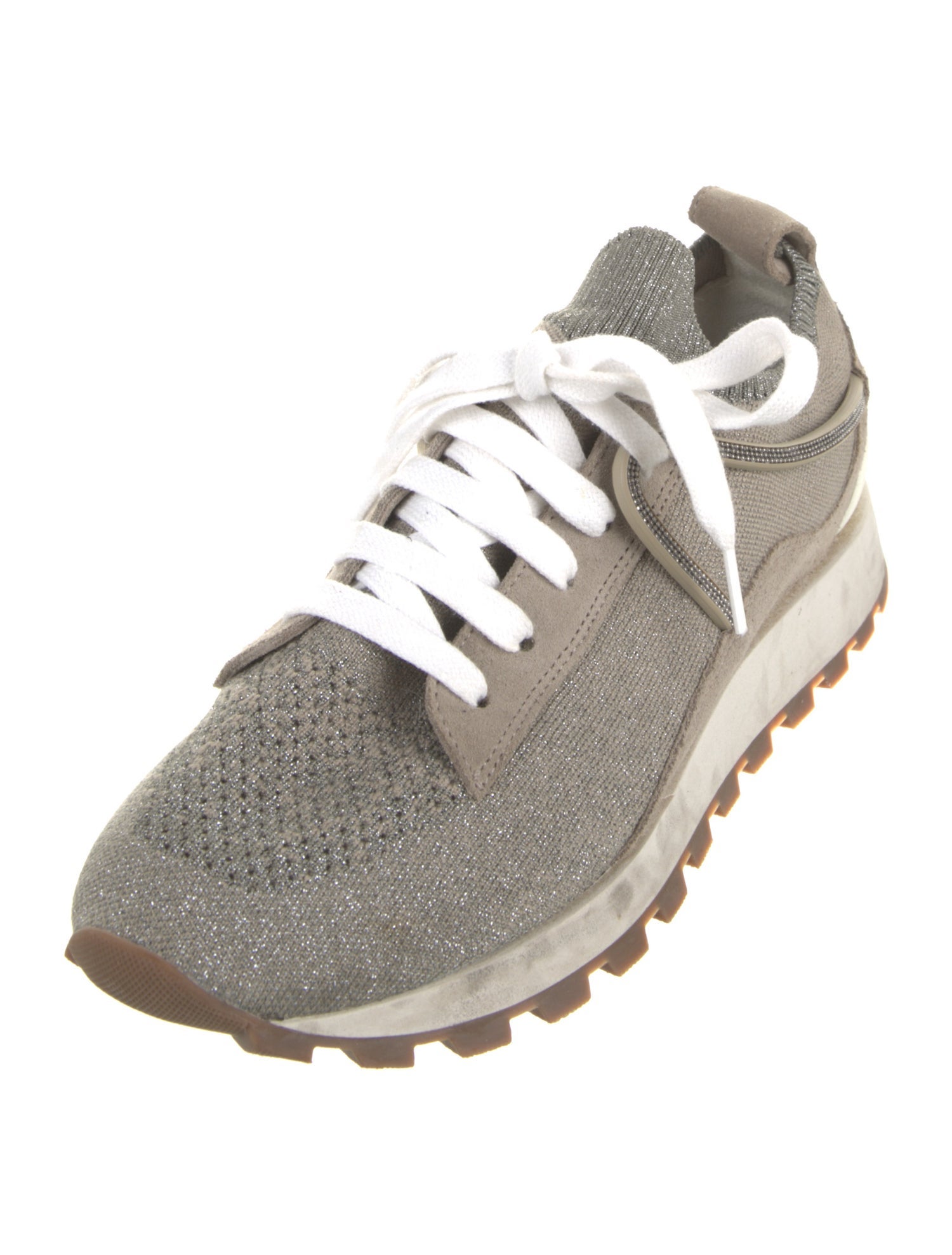 Brunello Cucinelli Monili Beaded Accents Athletic Sneakers