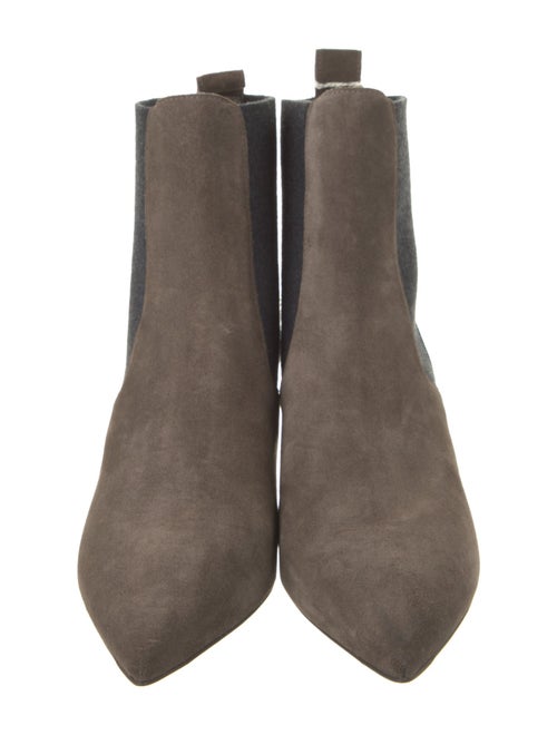 Brunello Cucinelli Suede Beaded Accents Chelsea Boots