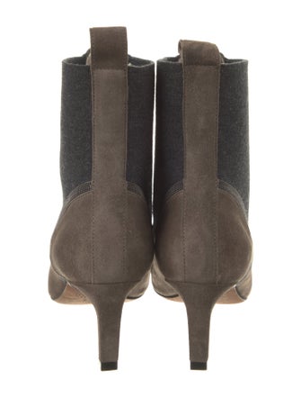 Brunello Cucinelli Suede Beaded Accents Chelsea Boots