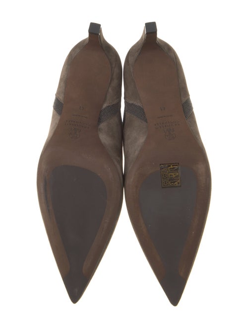 Brunello Cucinelli Suede Beaded Accents Chelsea Boots