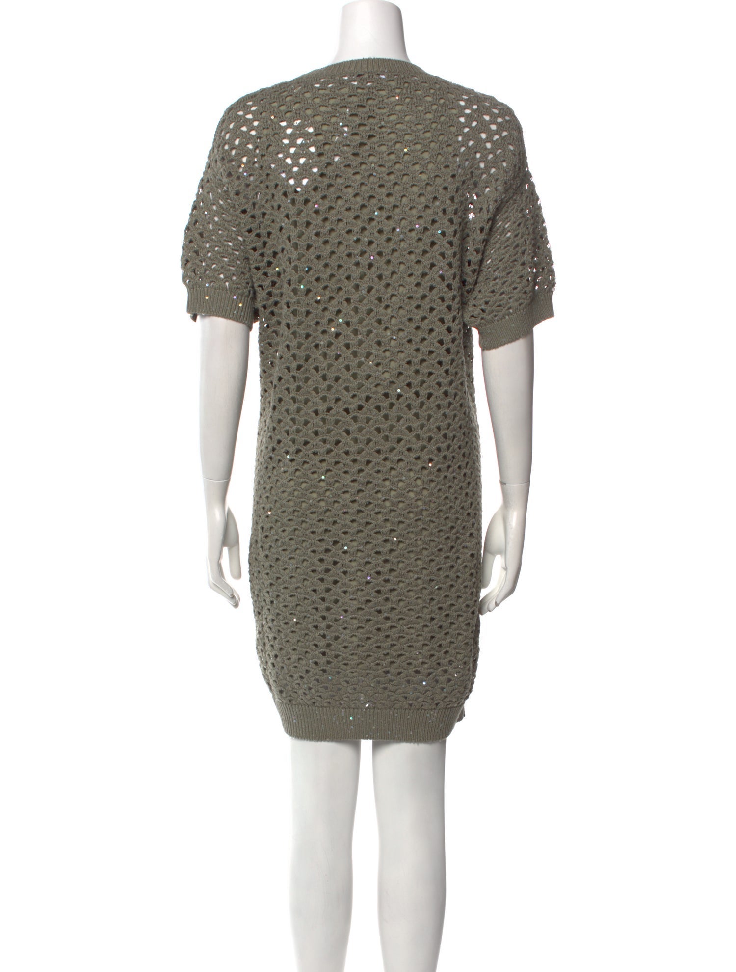 Brunello Cucinelli Bateau Neckline Knee-Length Dress