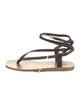 Brunello Cucinelli Leather Slingback Sandals
