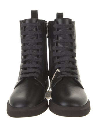 Brunello Cucinelli Leather Combat Boots