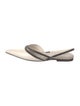 Brunello Cucinelli Leather Beaded Accents Mules
