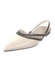 Brunello Cucinelli Leather Beaded Accents Mules