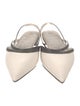 Brunello Cucinelli Leather Beaded Accents Mules