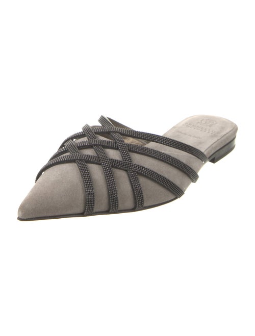 Brunello Cucinelli Suede Printed Mules